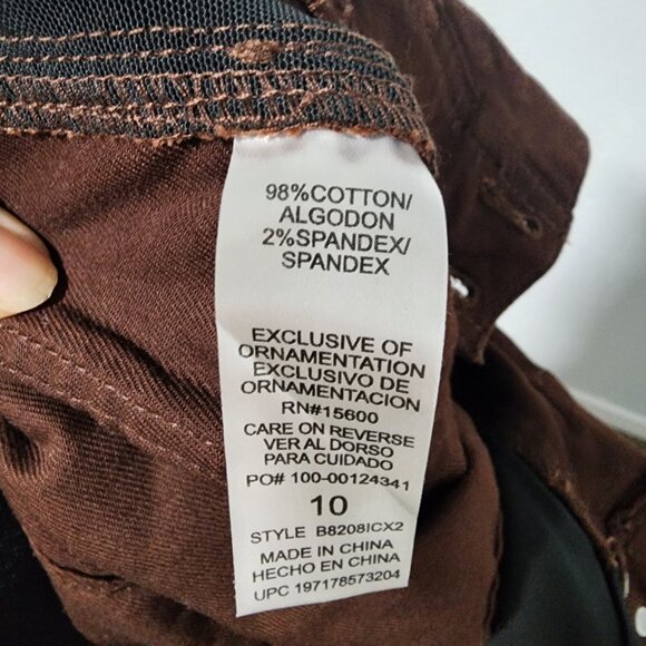 Democracy Cropped Cargo Pants Size 10 Brown Color - Picture 5 of 5